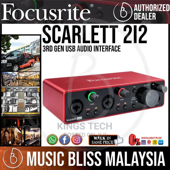 Scarlet Focusrite 2i2 3rd Generation Soundcard