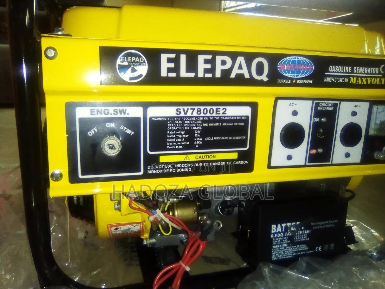 Elepaq 4.5KVA Key Start Generator - SV7800E2 Automatic