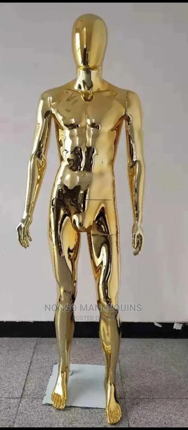 Full Body Brand New Male Gold Faceless Display Mannequin