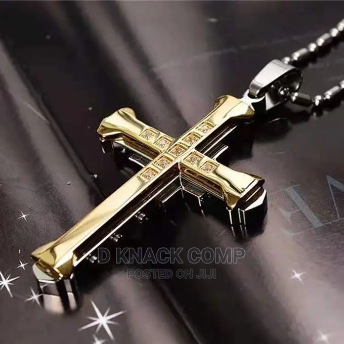 Men Gold Cross Necklace