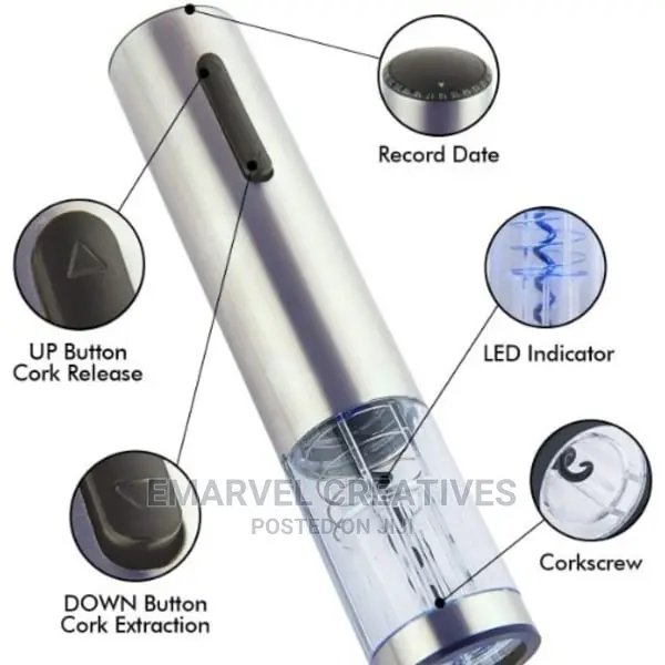 Rechargeable Wine Bottle Opener With Foil Cutter