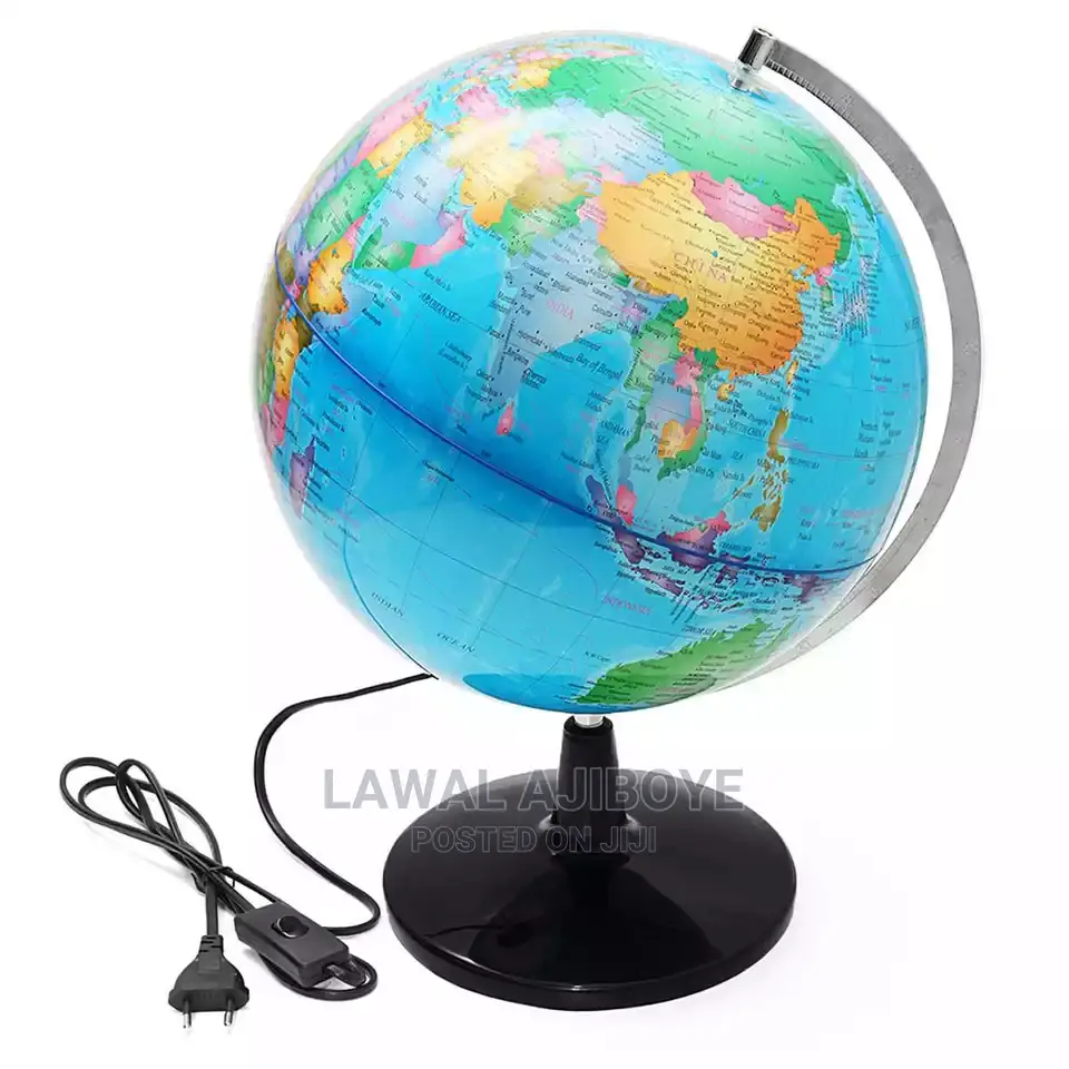 32CM LED Globe Earth World Map Ball Lamp Lighting Office Hom