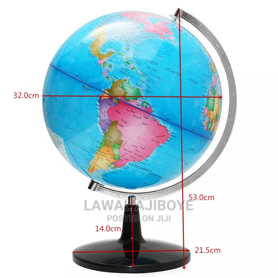 32CM LED Globe Earth World Map Ball Lamp Lighting Office Hom