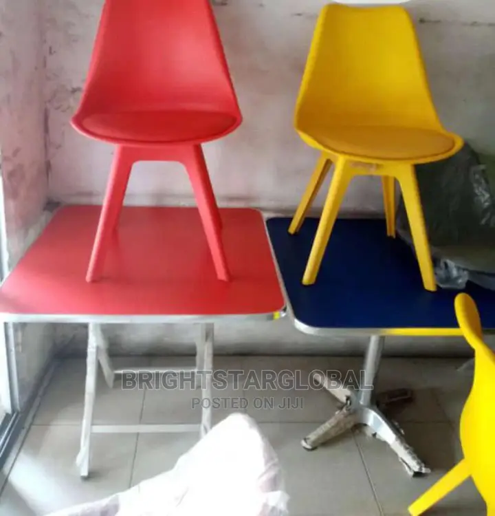 Plastic Chair With Wooden Leg