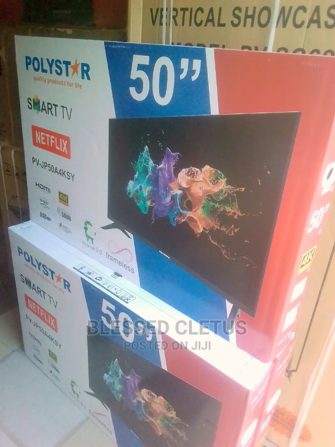 Polystar 50"Inchs Andriod Smart Tv + Free Wall Braket.