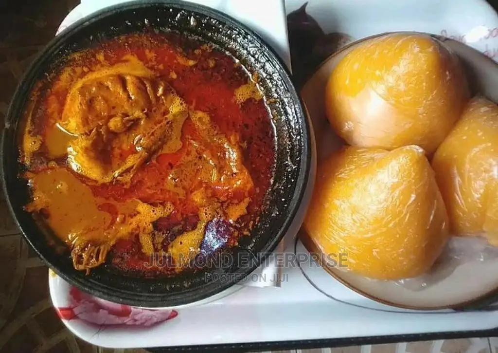 Banga/ Ogwo Soup With Starch/Ukodo