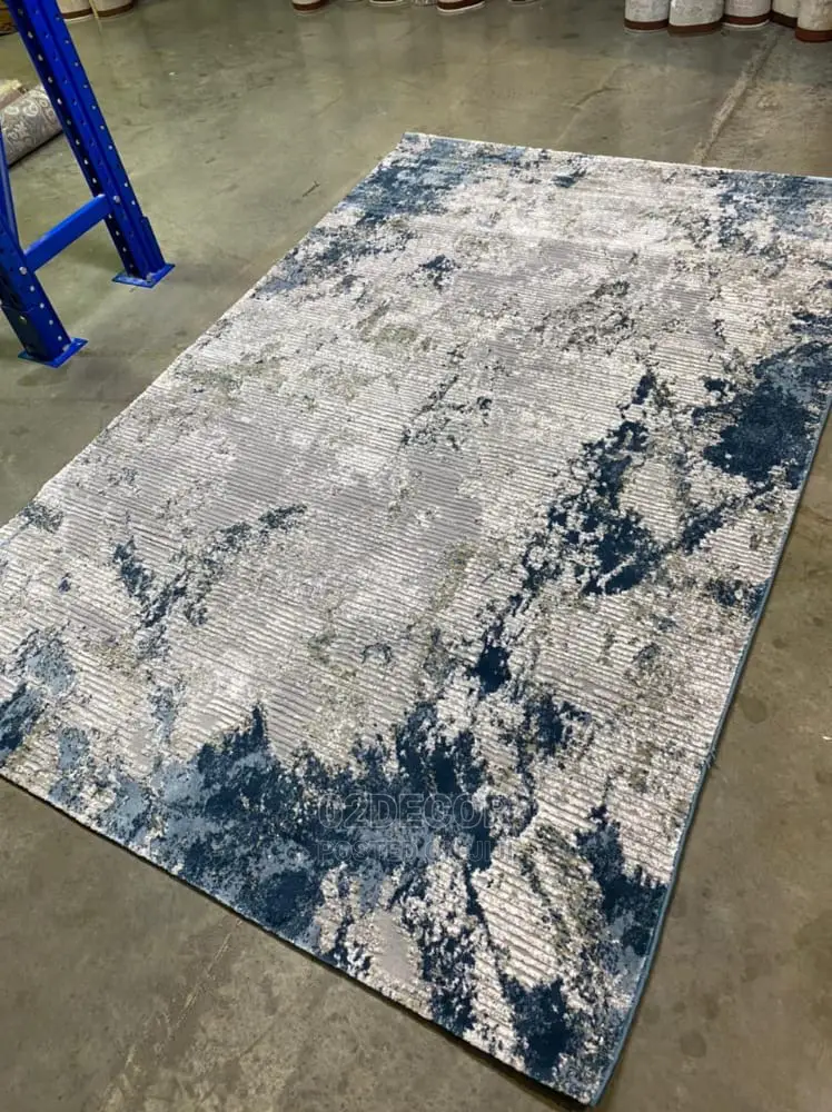 Navy Blue And Sky Blue Color Center Rugs