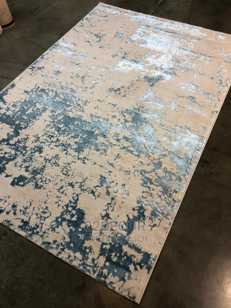 Navy Blue And Sky Blue Color Center Rugs