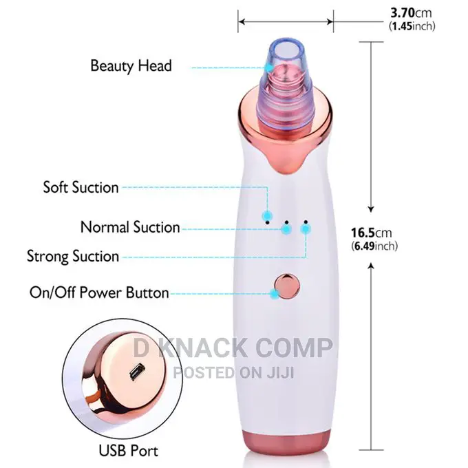 Electric Blackhead Remover Suction With 5 in 1 Pimple Zit