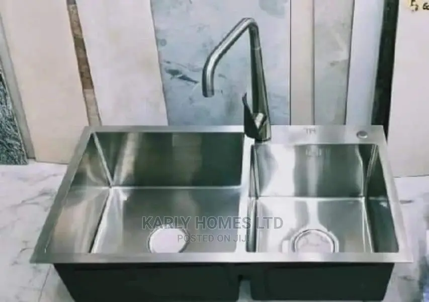 England Handmade Kitchen Sink (Double Bowl Satin) | Karly Homes LTD