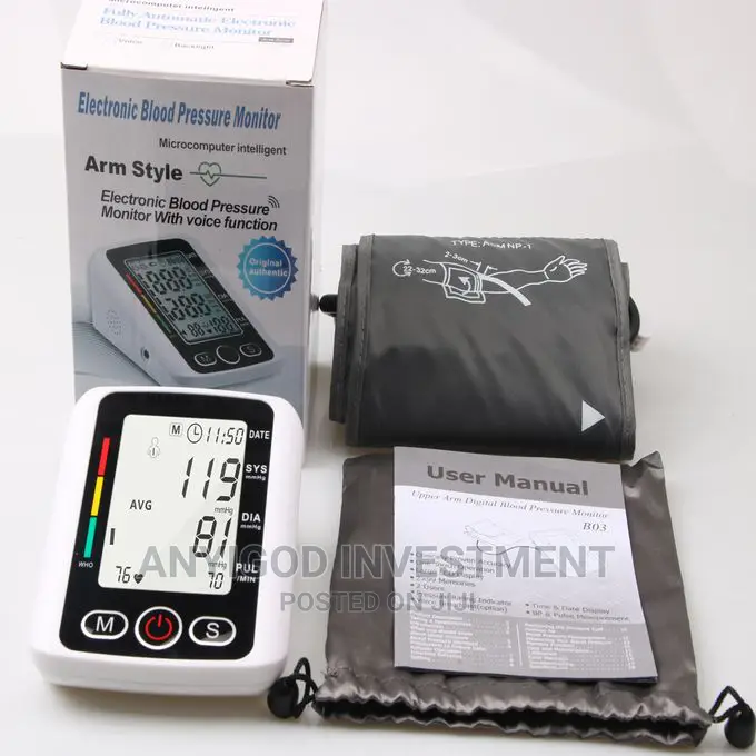Digital Bp Pulse Blood Pressure Monitor Wrist Arm Health