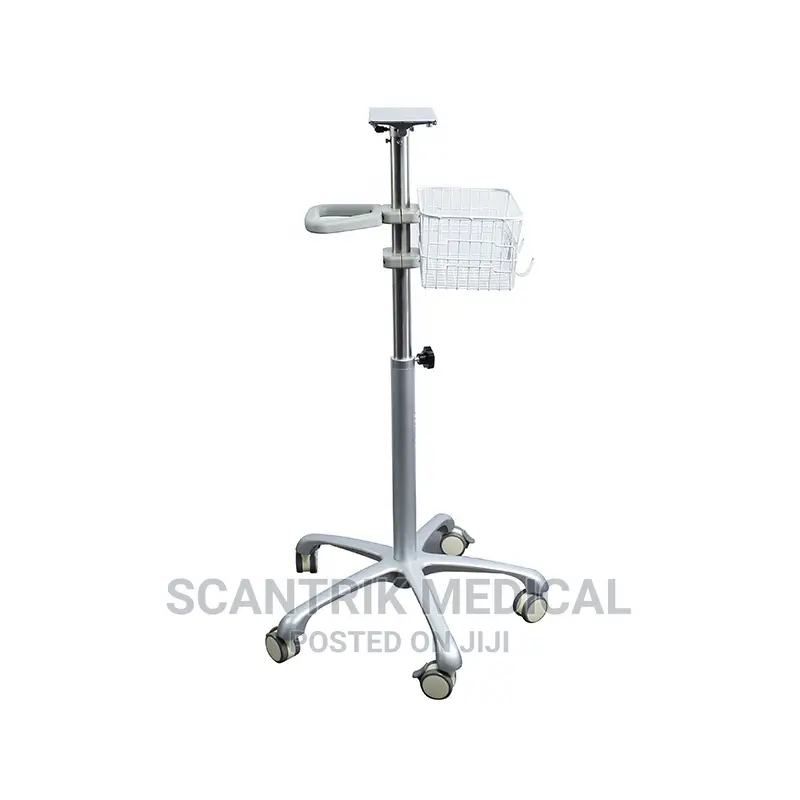Adjustable Tray Medical Monitor Trolley