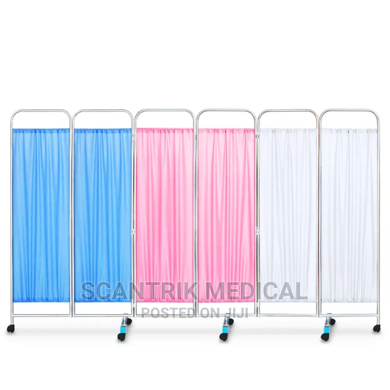 Stainless Steel 4 Folding Hospital Screen