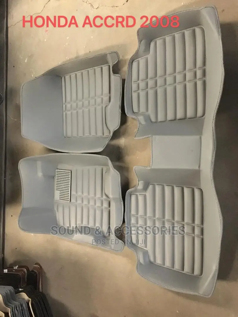 Honda Accord 2008 Grey 3d Custom Leather Floormat