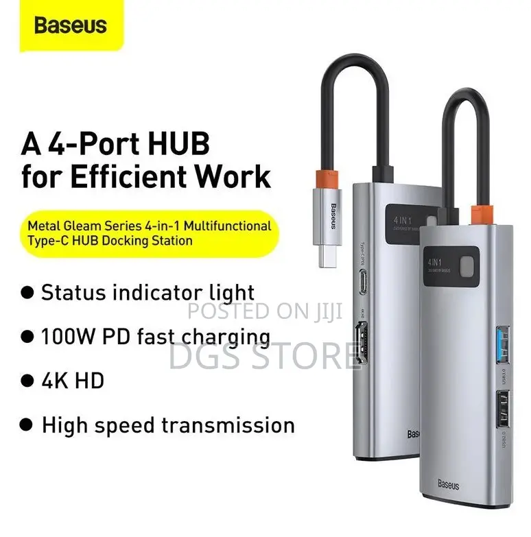 Baseus 4in1 Metal Gleam Series Muitifunctional Type Cdocking