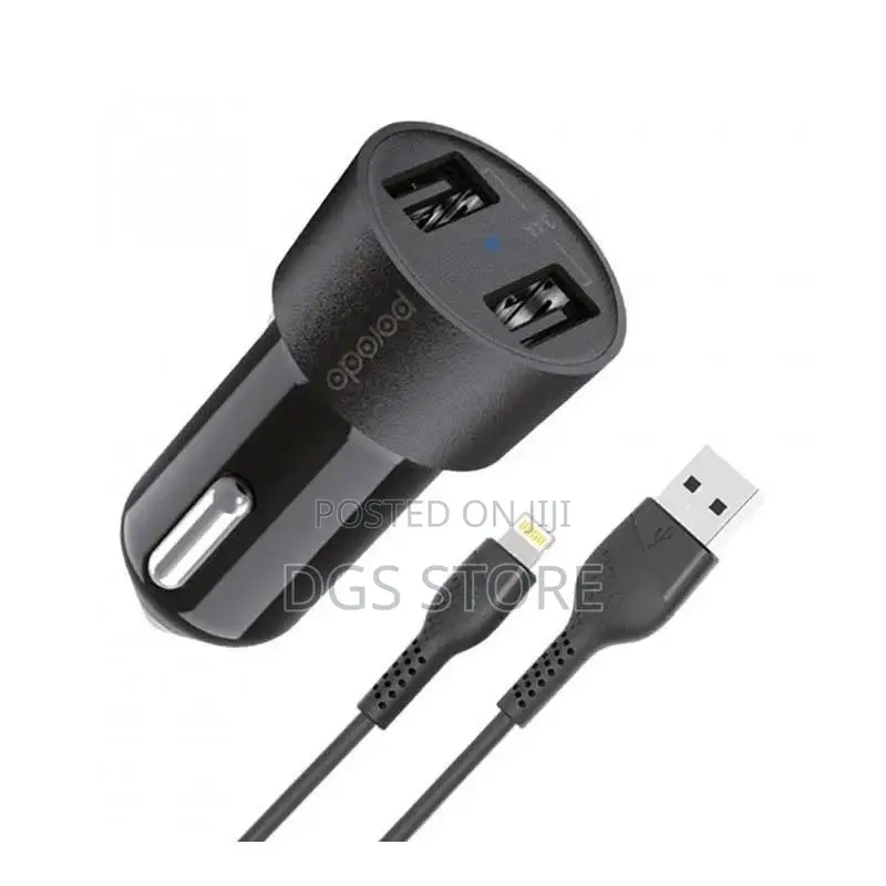 Porodo Convenient Charging Combo Dual Usb Car Charger 3.4a