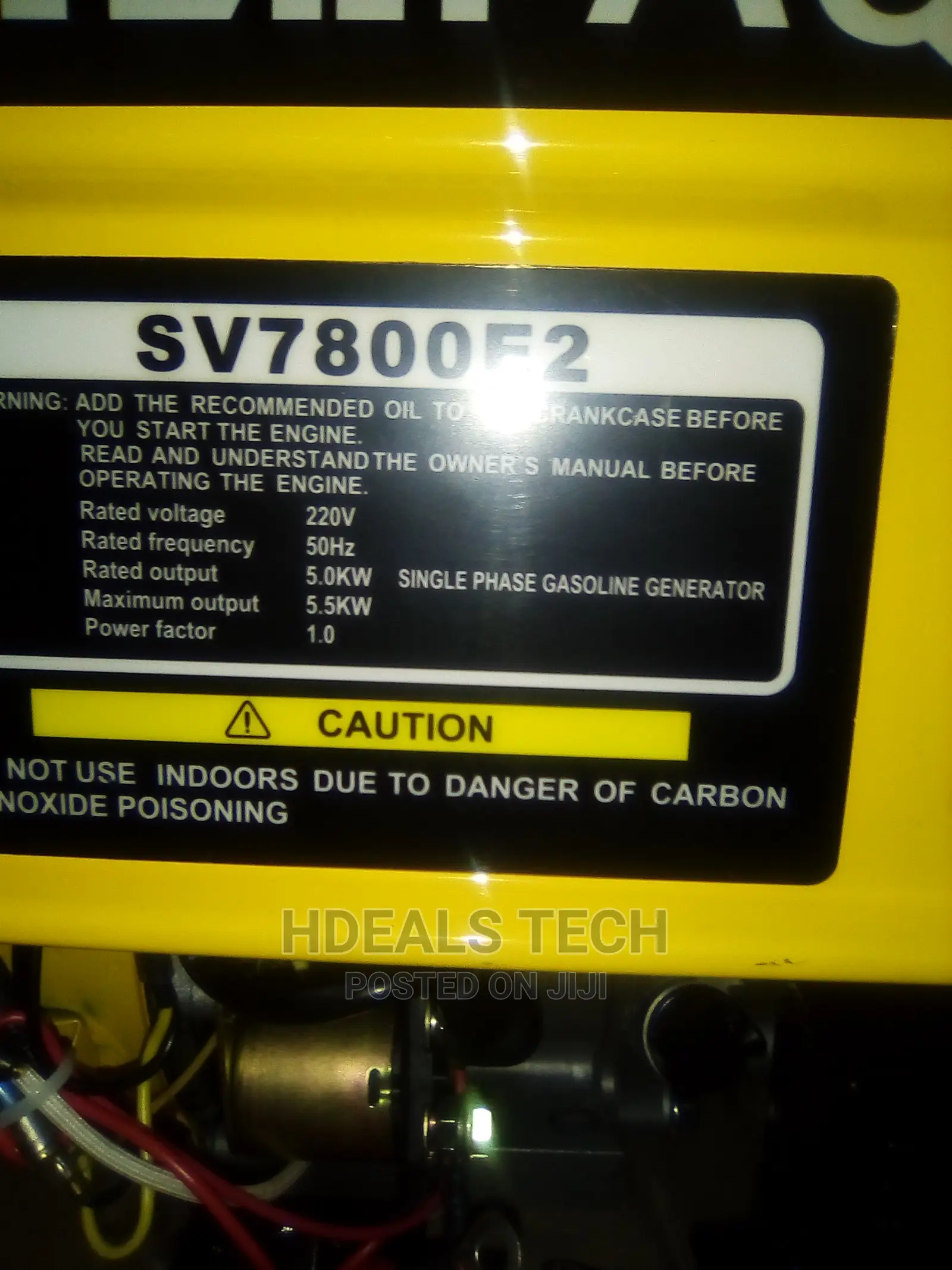 Elepaq Sv7800 5kva Automatic Gen With Tyre, Key and Handle