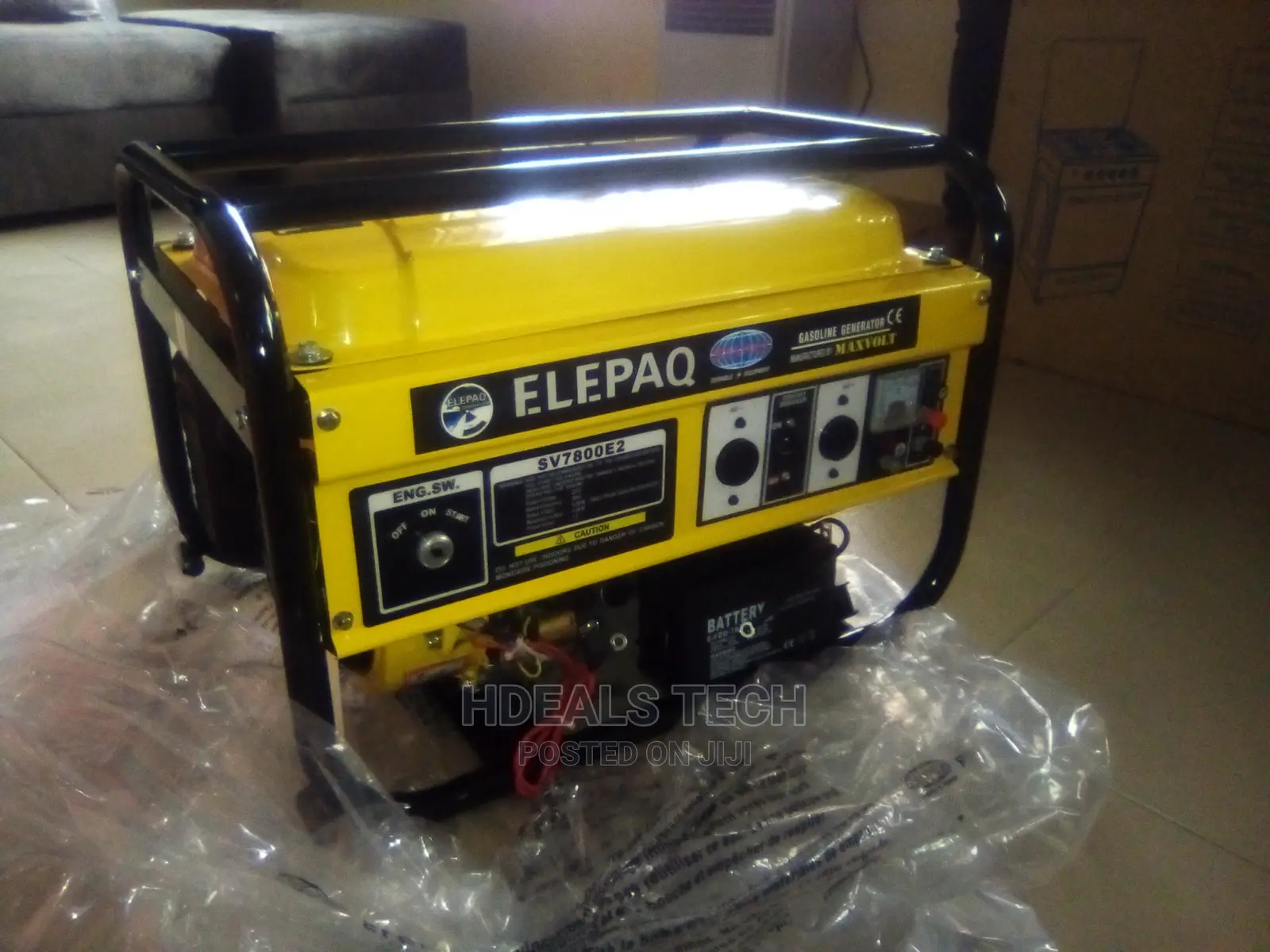 Elepaq 4.5kva Automatic Low Sound Generator With Tyres Key