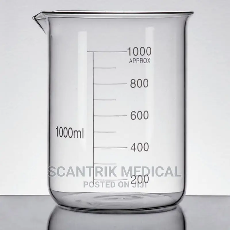 Glass Laboratory Measuring Beakers Without Handle