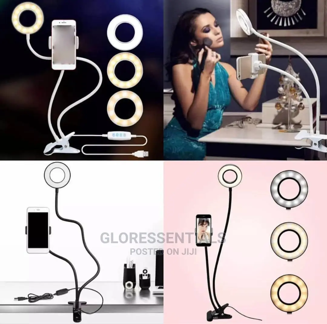 Phone Stand With Led Selfie Light
