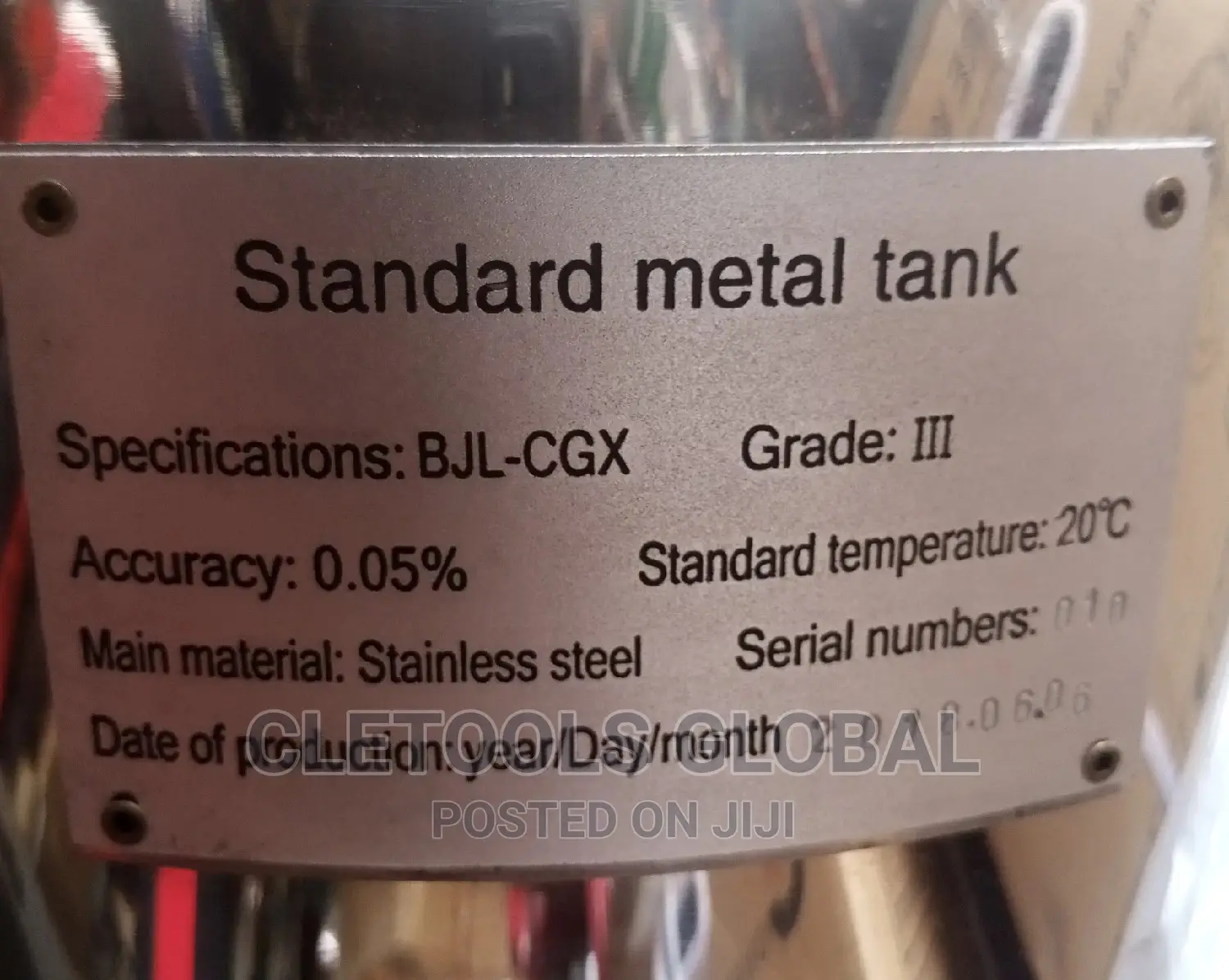 Standard Stainless Steel Fuel Measurement Can - 10liters