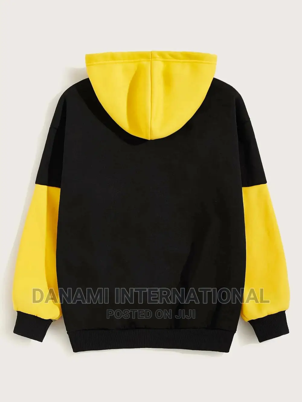 Yellow and Black Block Colour Hoodie