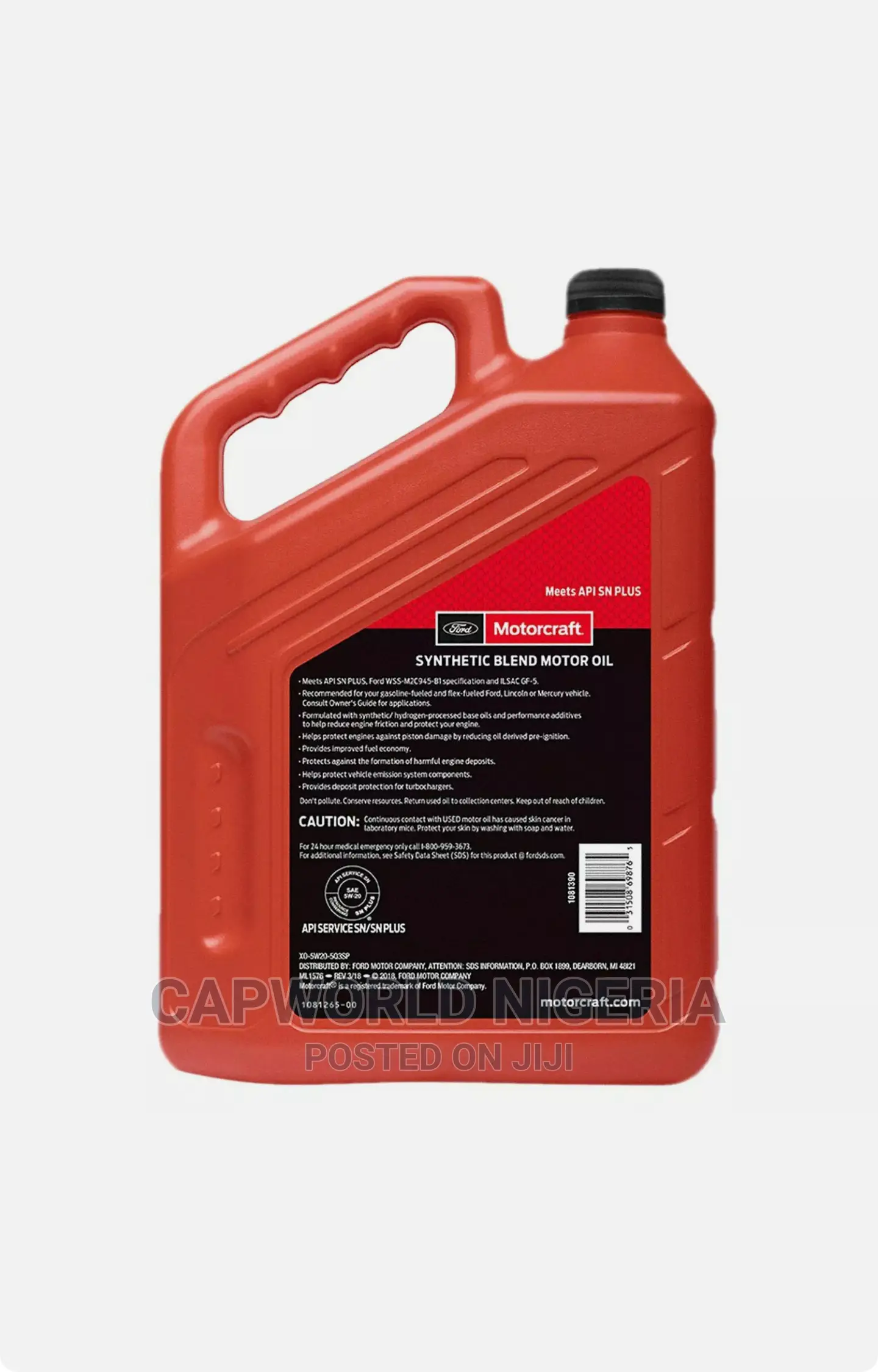 Genuine Ford Motorcraft 5w-20 Motor Oil, 5 Quarts