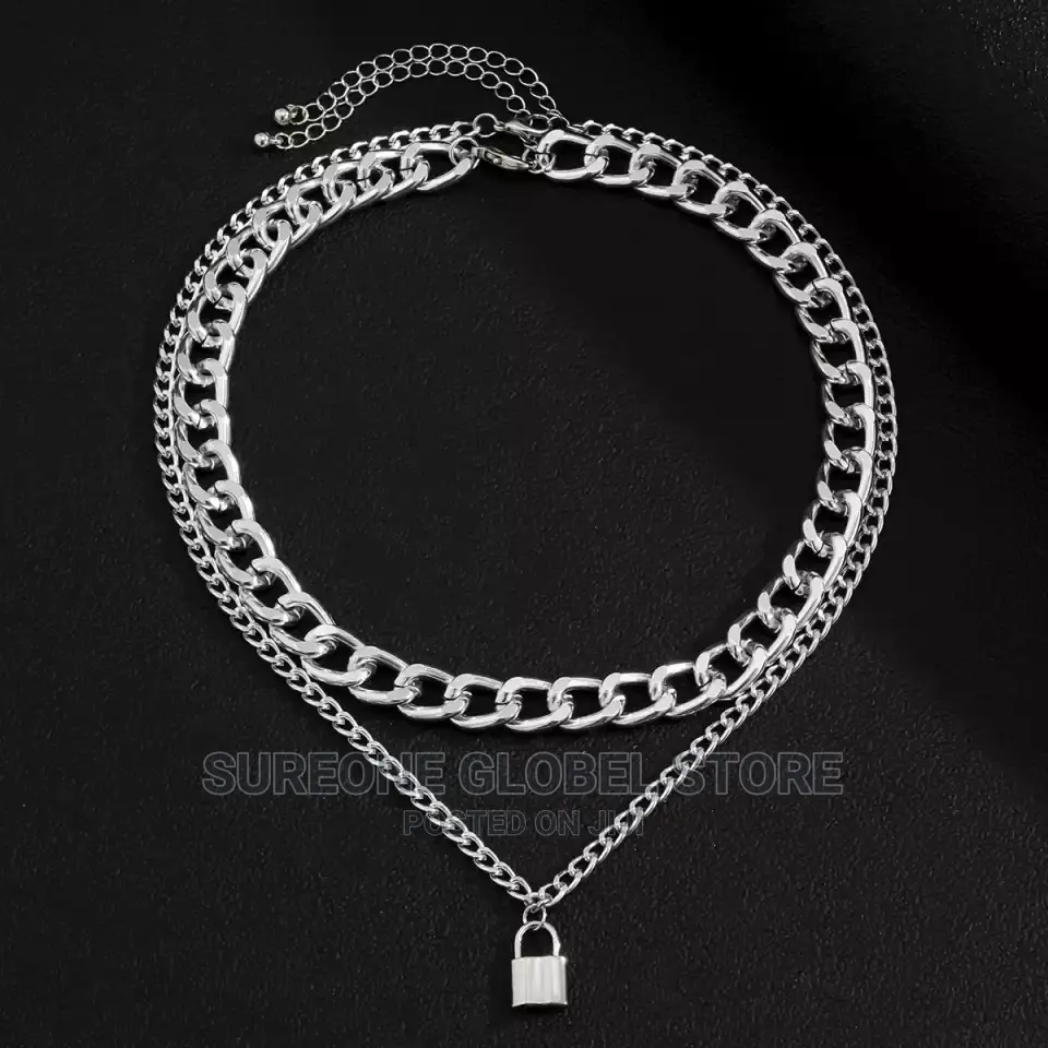 Original Chain Link Lock Necklace Pendant
