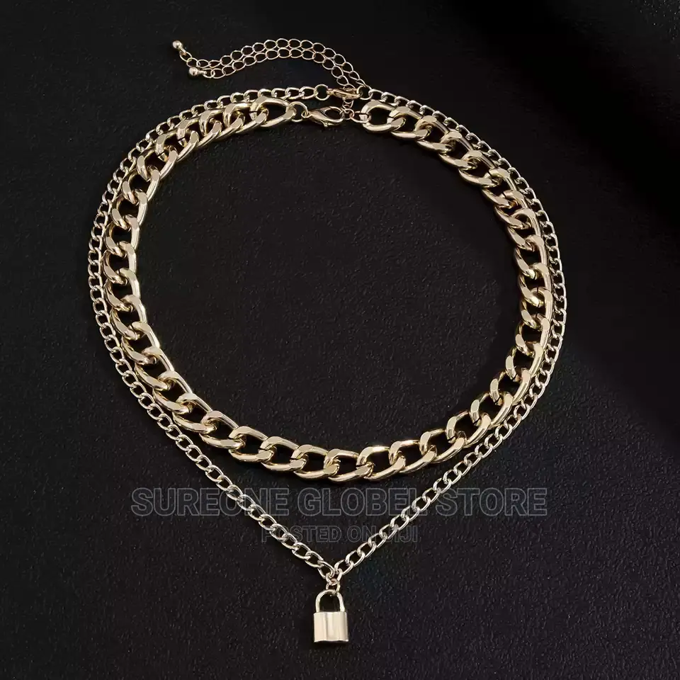 Original Chain Link Lock Necklace Pendant