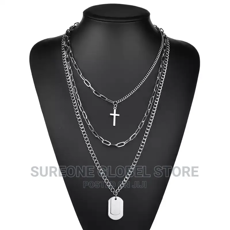 Lock Necklace Pendant Women Silver