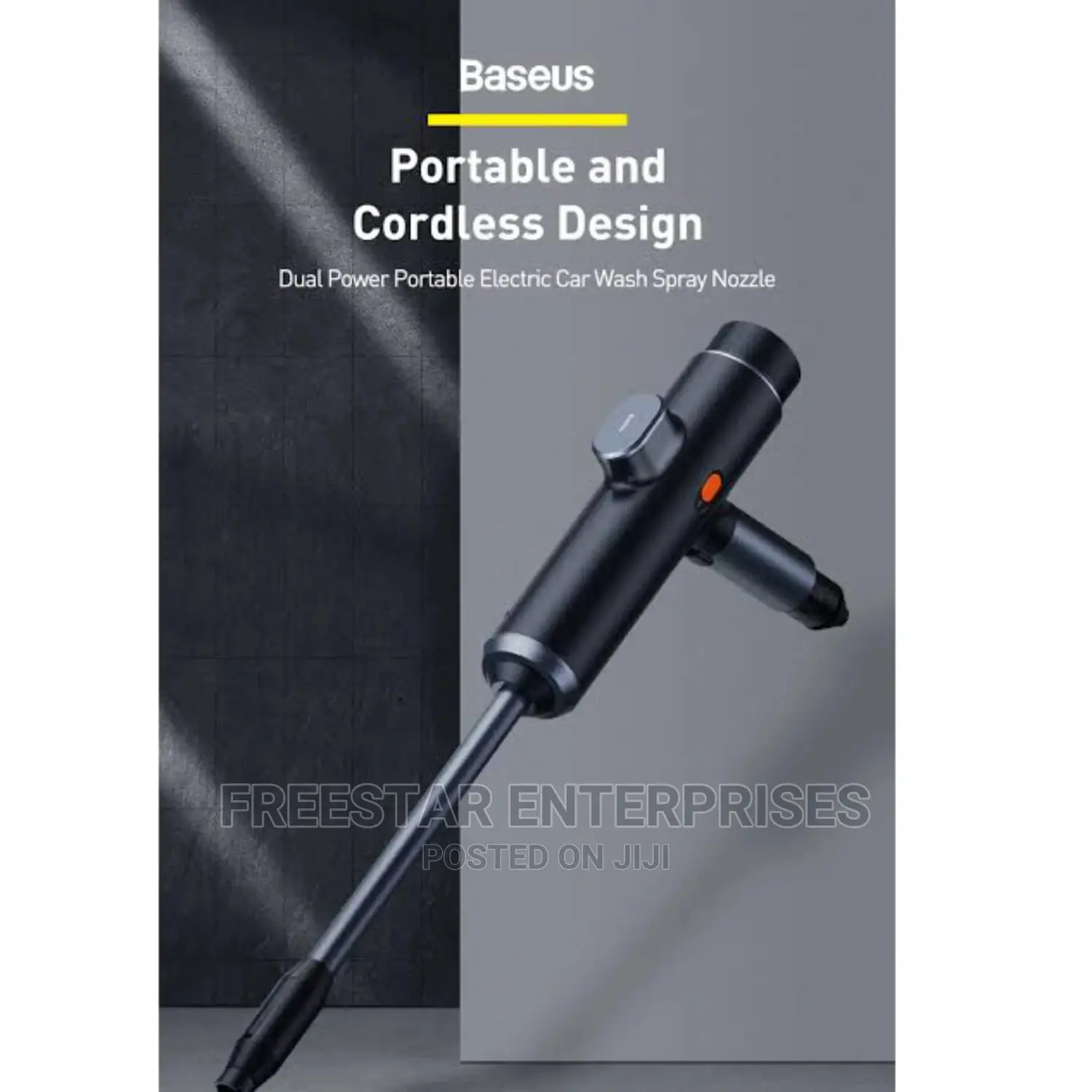 BASEUS Dual Power Portable Electric Car Wash Spray Nozzle