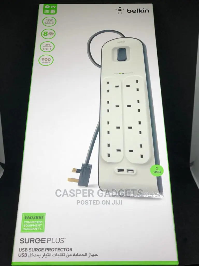 Belkin: Surge Plus 2 Usb Surge Protector With 8 Ports