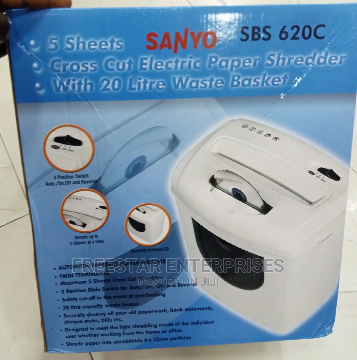 SANYO SBS 620C Electric Paper Shredder