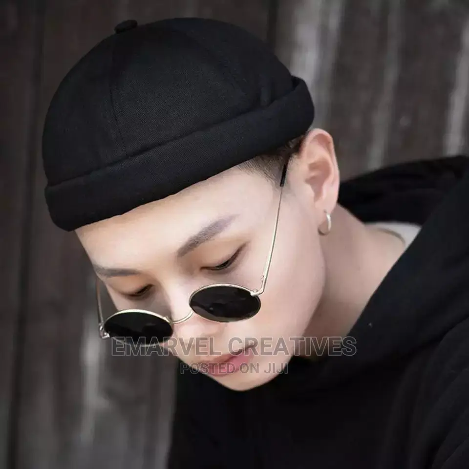 Men Women Retro Dome Melon Brimless Beanie Cap Skullcap