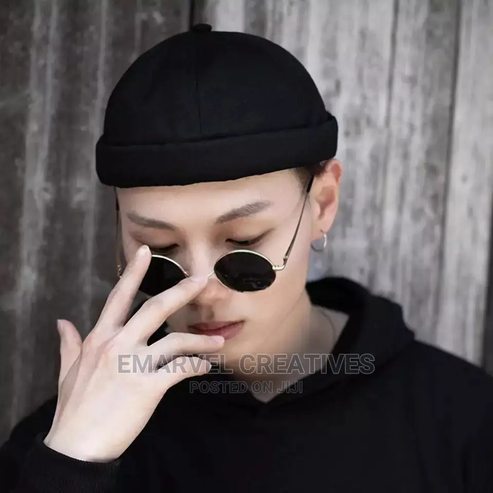 Men Women Retro Dome Melon Brimless Beanie Cap Skullcap
