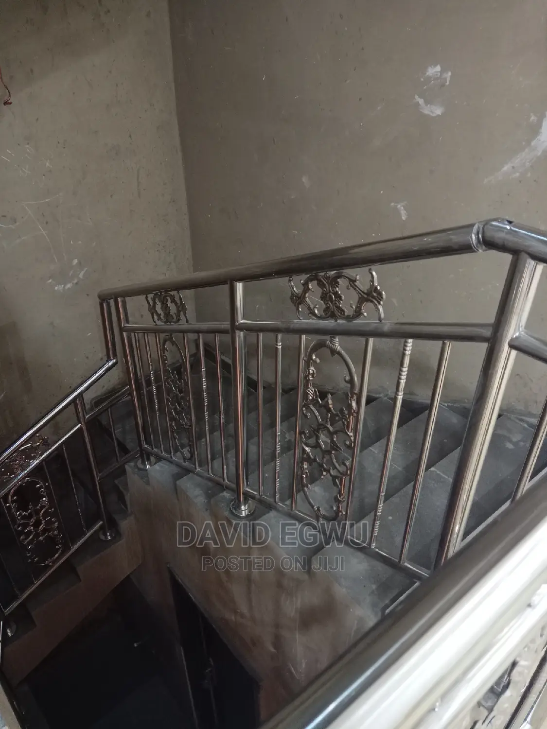 Stainless Rail on Staircase