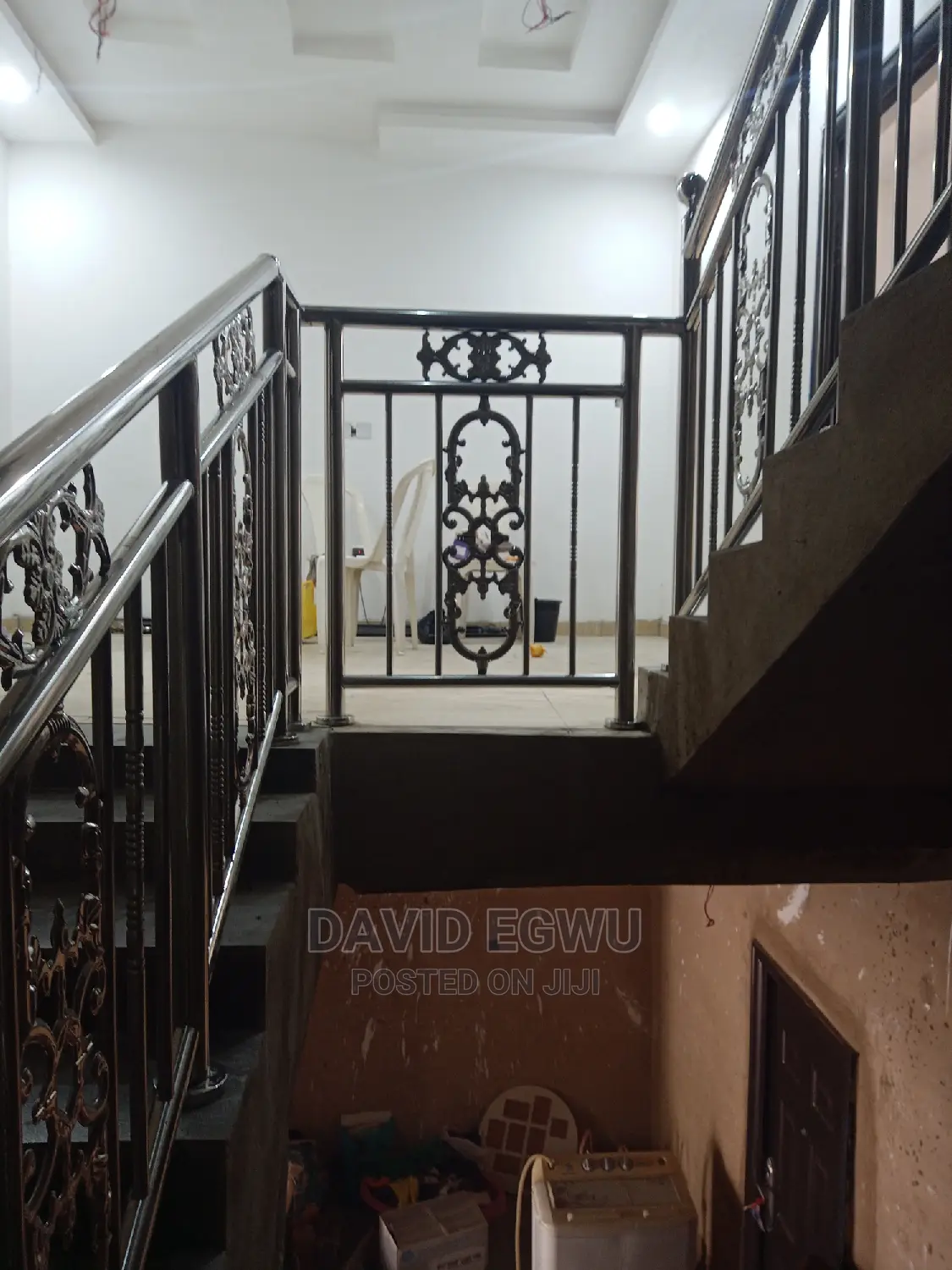 Stainless Rail on Staircase