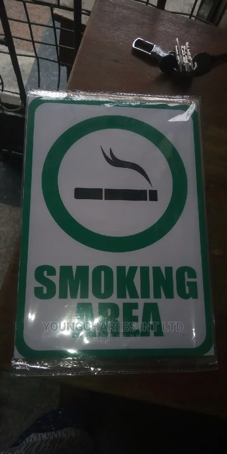 Smoking Area Signage.