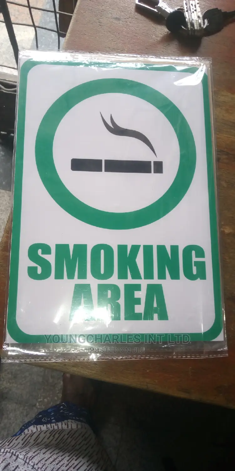 Smoking Area Signage.