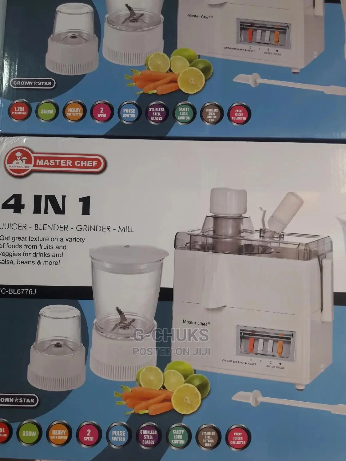 Master Chef 4 in 1 Blender, Grinder, Juicer and Mill
