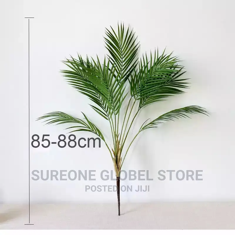 Green Artificial Palm Leaf Plastic Plants Gardenfake Plants