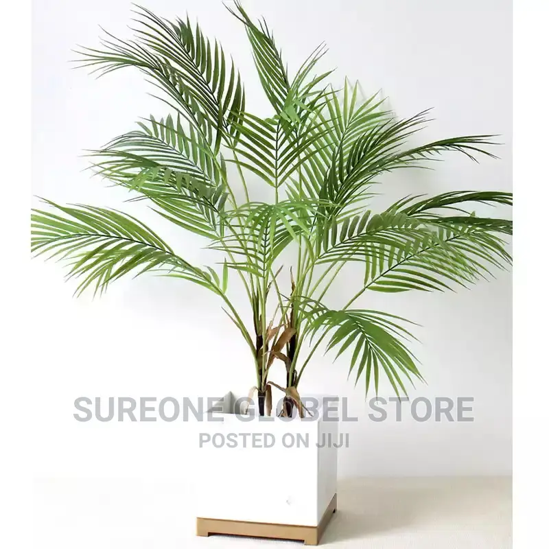 Green Artificial Palm Leaf Plastic Plants Gardenfake Plants