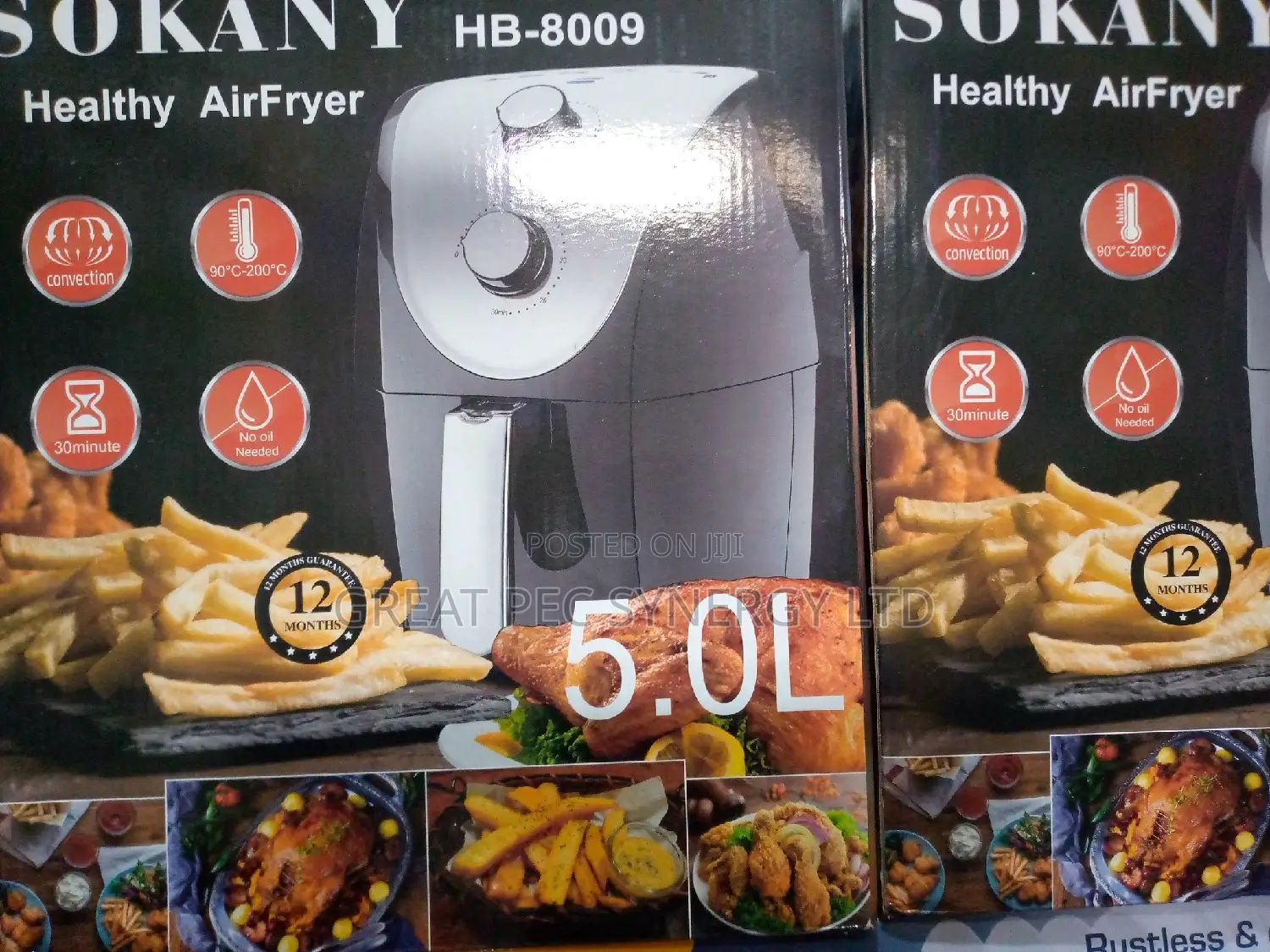 5 Liters Sokany Healthy Airfryer