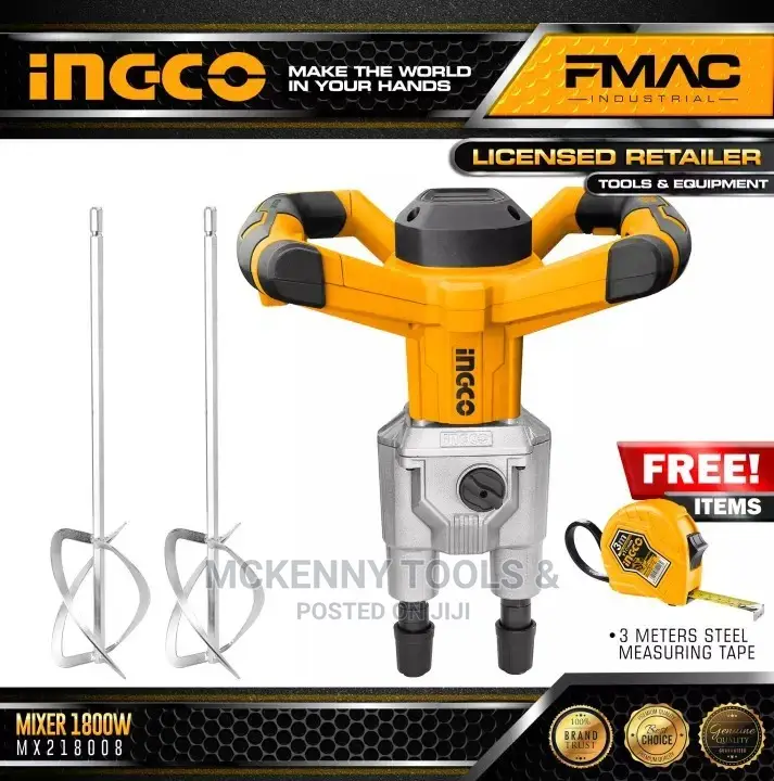 Ingco Mixer Mx218008 1800w (With Free 3 Meters Steel