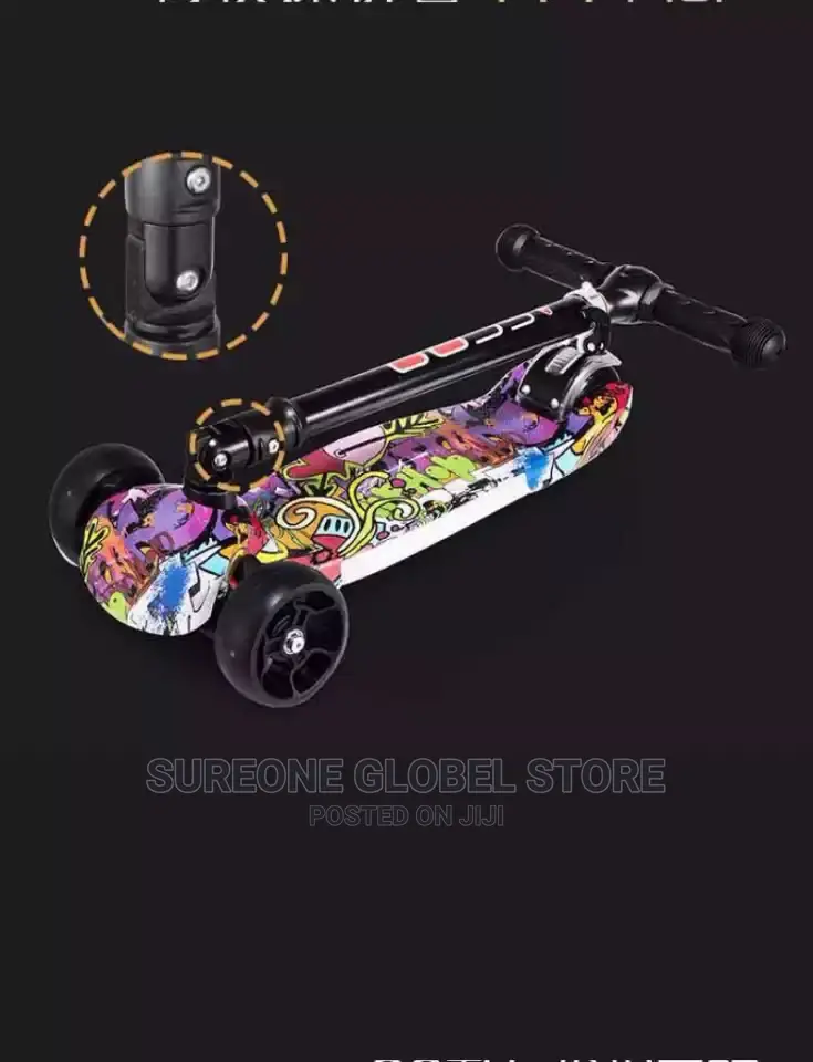Children's Adjustable Foot Scooters LED Light