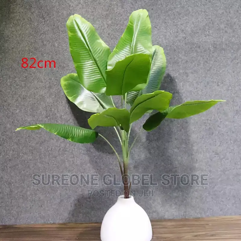 Artificial Plants Green Palm Leaves Monstera