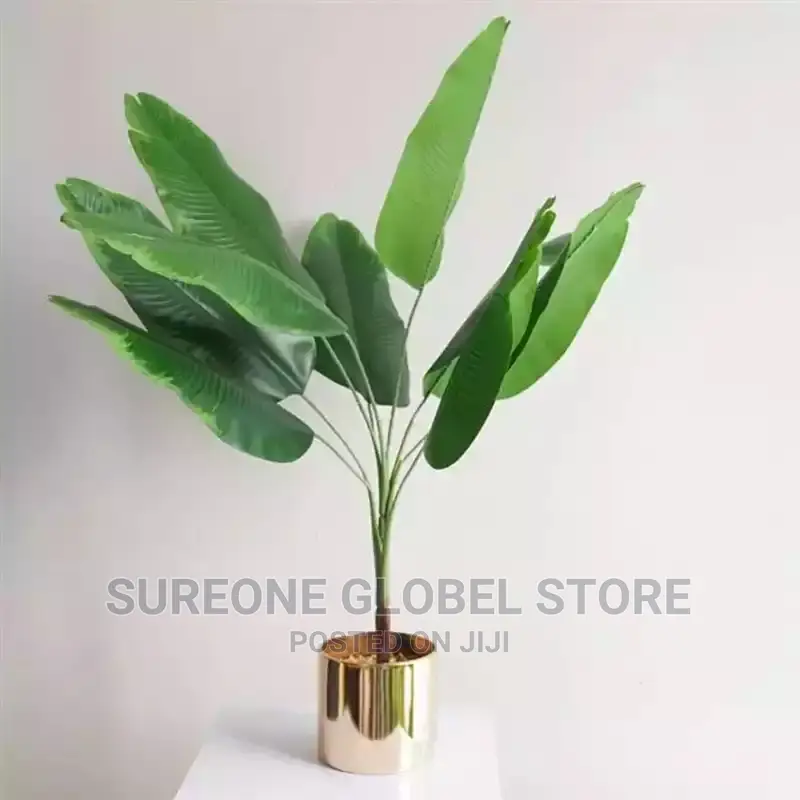Artificial Plants Green Palm Leaves Monstera