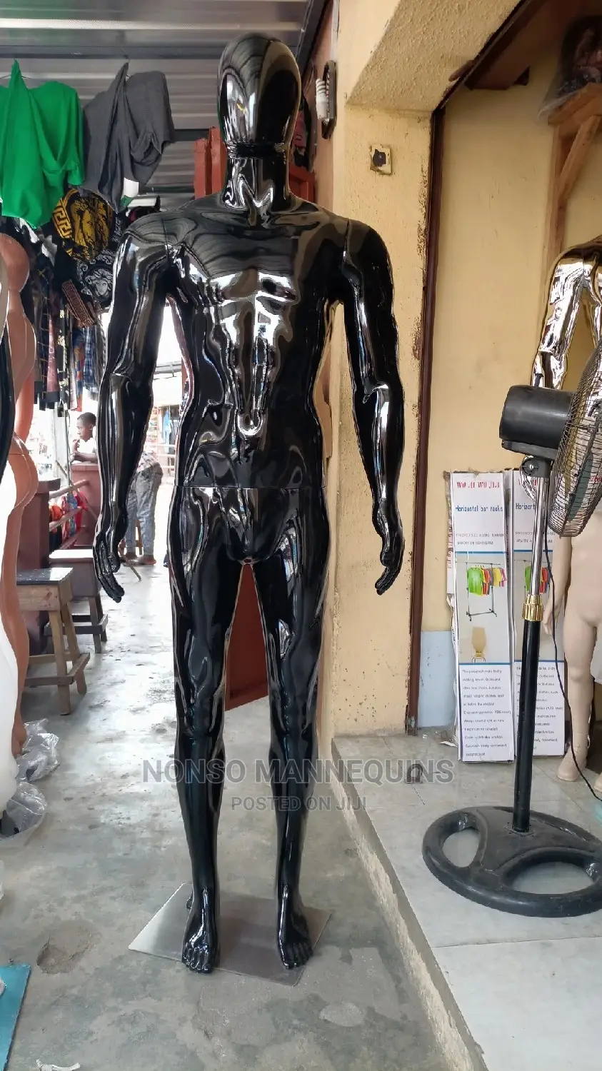 Glossy Black Male Big Bidy Display Mannequins