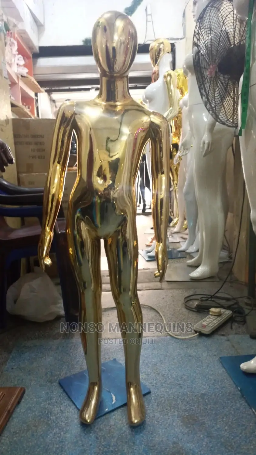Age 6 To 12 Years Kids Gold Chrome Display Mannequins