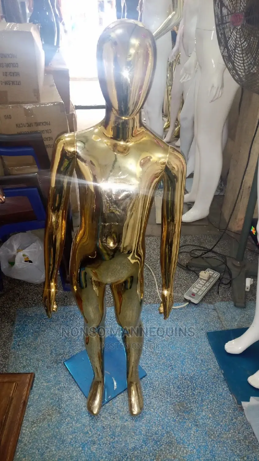 Age 6 To 12 Years Kids Gold Chrome Display Mannequins